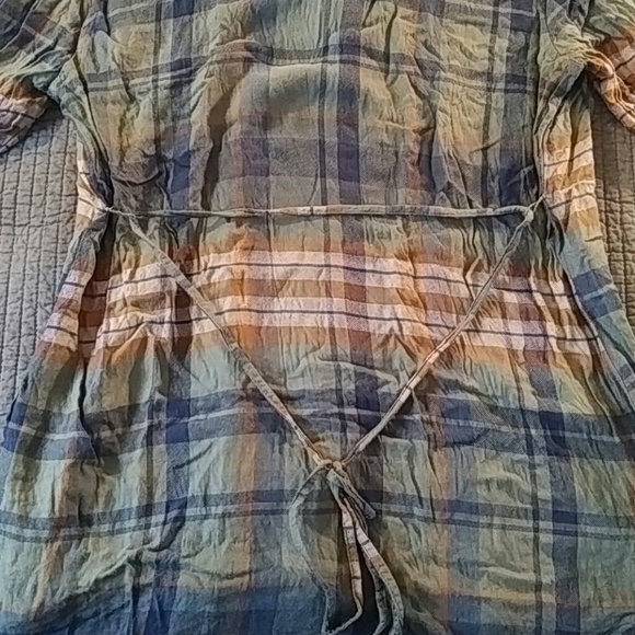 Maternity Plaid Button-Down Shirt - Picture 3 of 3